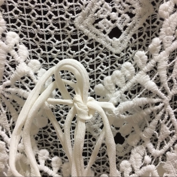 Jen's Pirate Booty White Romance Short Sleeve Lace Mini Dress Small - Picture 5 of 9